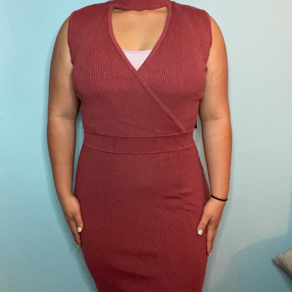 Dark blush body con from xoxo